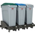 Rubbermaid Commercial Rubbermaid Slim Jim Recycling Center For Bottles/Cans/Paper, 48 Gallon, Gray 501993